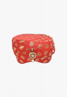 Red-golden katan wedding pagri