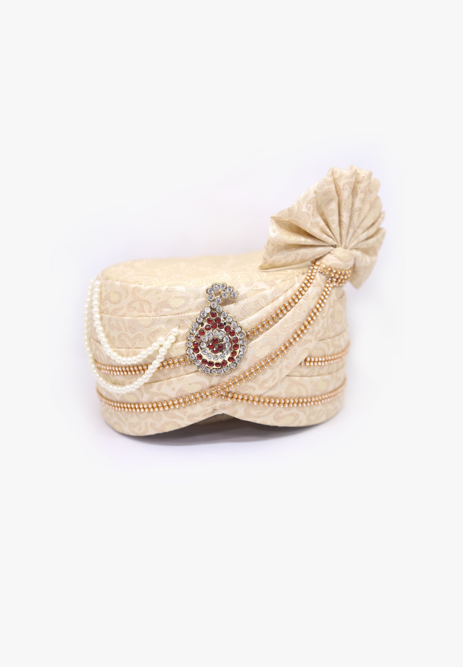 Katan stone-lace-puti wedding pagri