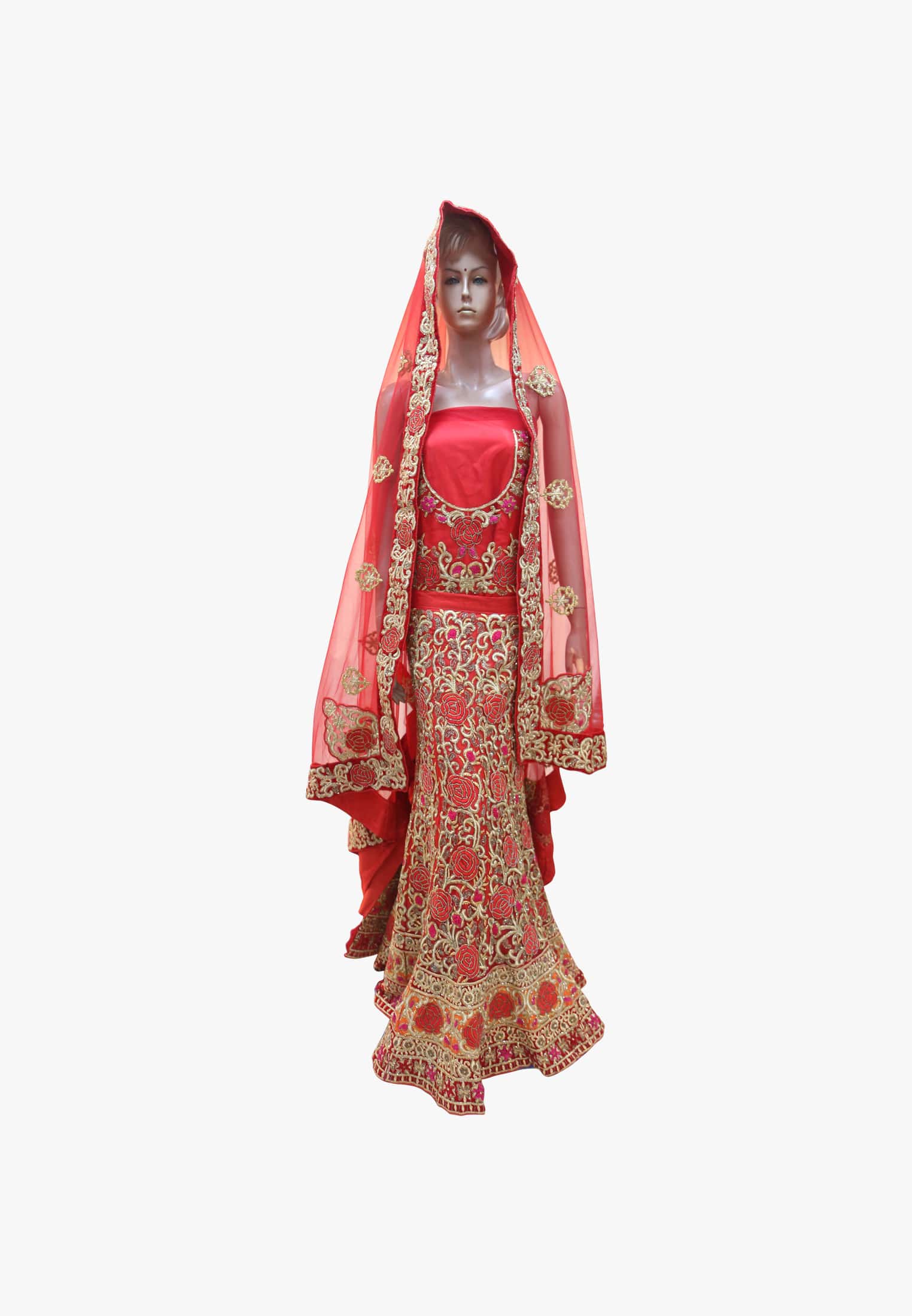 Net shuta stone work wedding lehenga