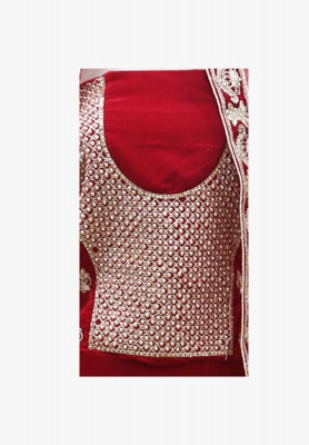 Maroon velvet indian wedding lehenga