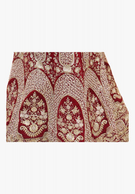 Maroon velvet indian wedding lehenga