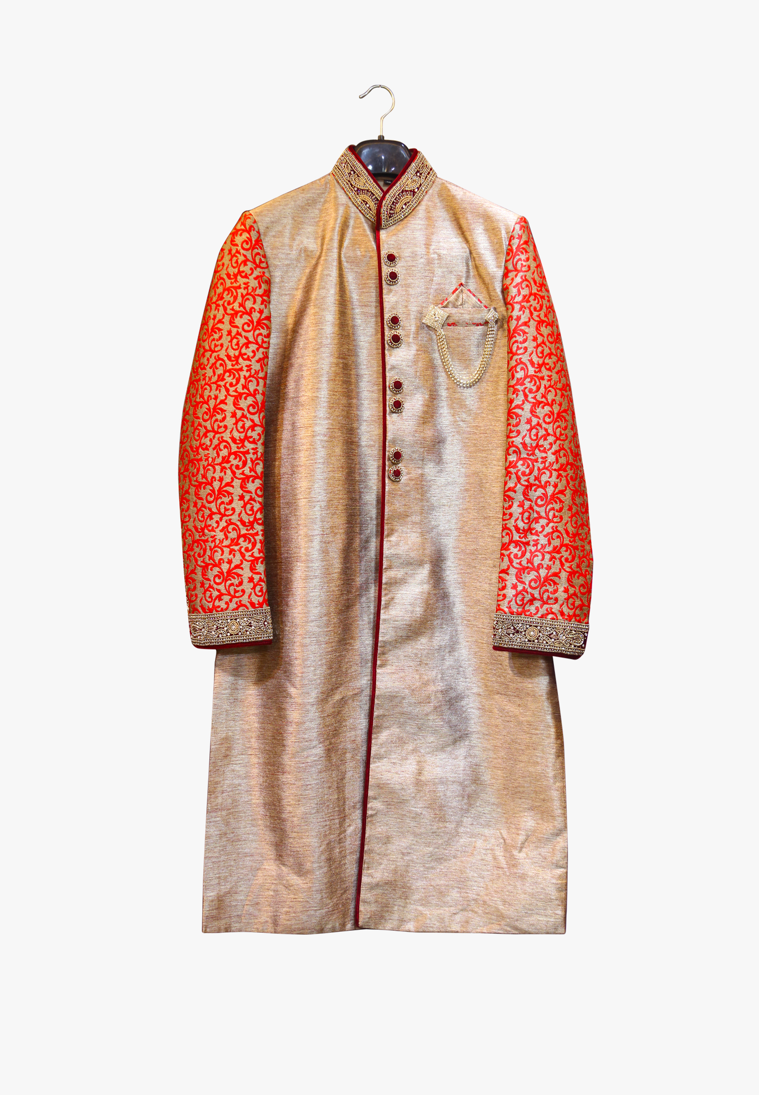Rajsthani Katan plane sherwani 