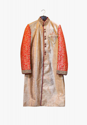 Rajsthani Katan plane sherwani 
