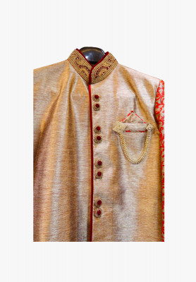 Rajsthani Katan plane sherwani 