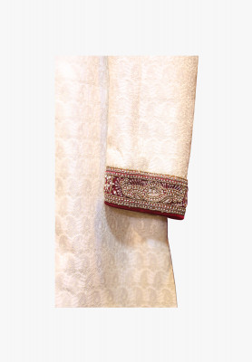 Light golden wedding sherwani