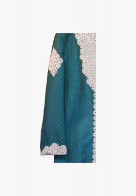 Green katan-stone-puti wedding sherwani