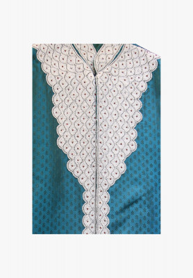 Green katan-stone-puti wedding sherwani