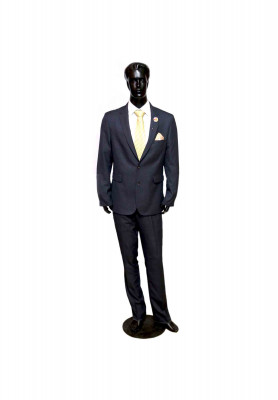 Polyester cotton deep ash party suit