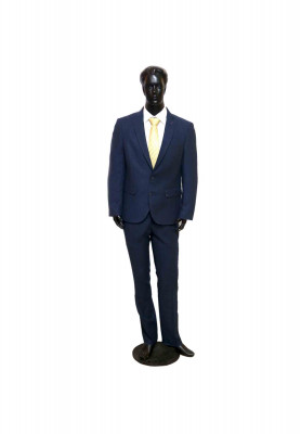 Wool cotton slim fit party suit