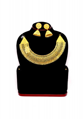 Golden party-wedding necklace set