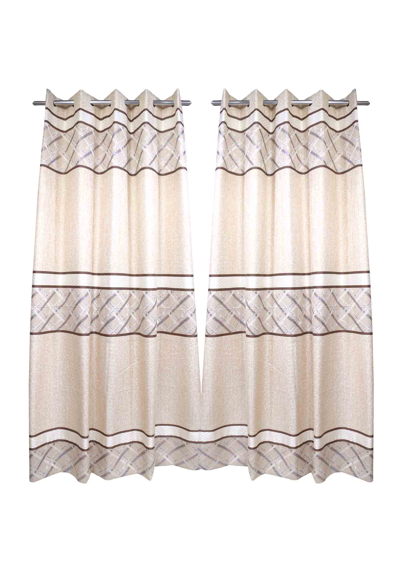 Viscose thread stitch work curtain
