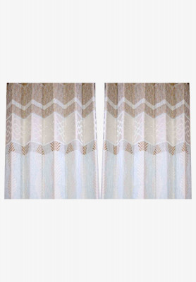 Cotton thread stitch work curtain