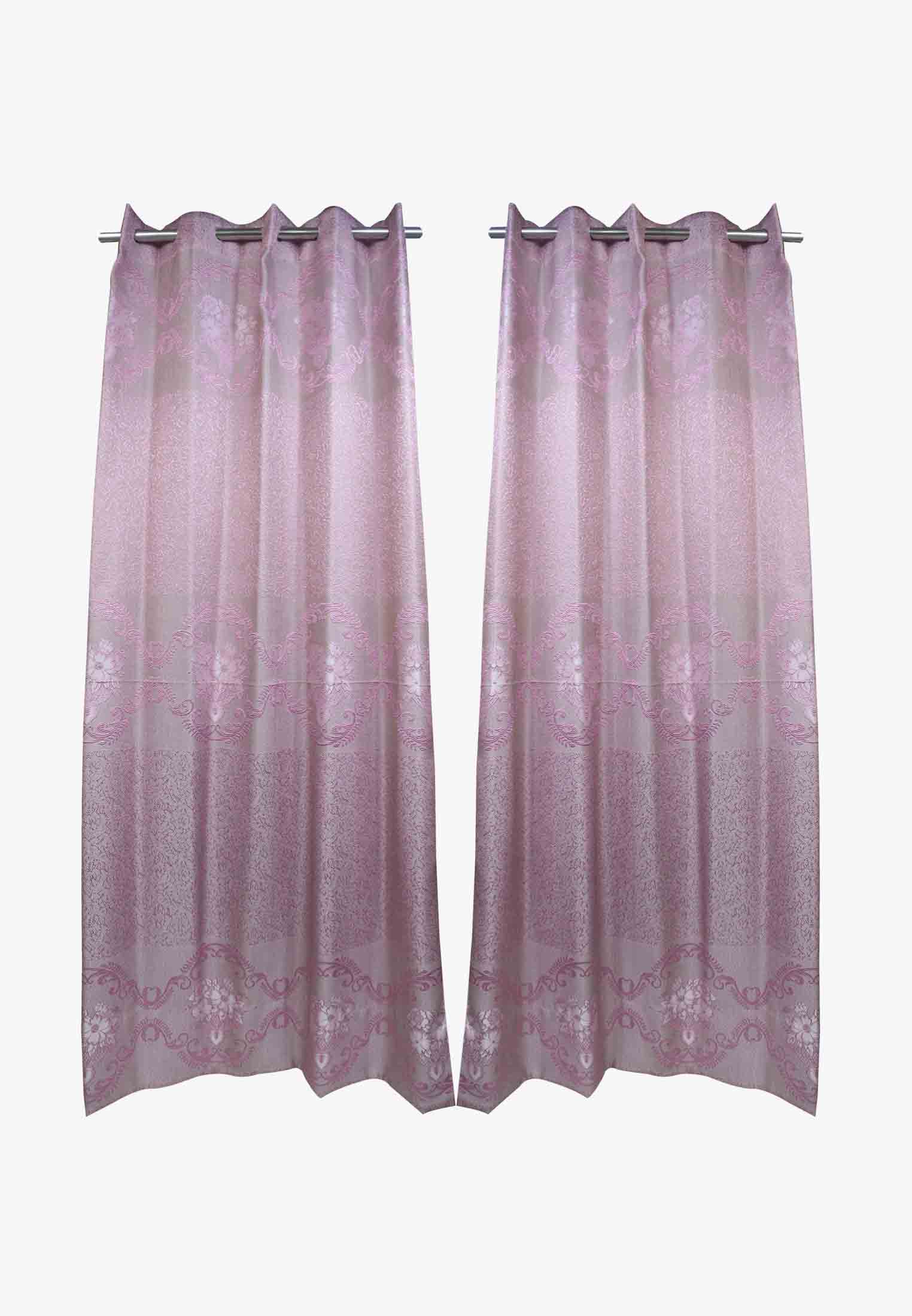 Light purple thread stitch regular curtain
