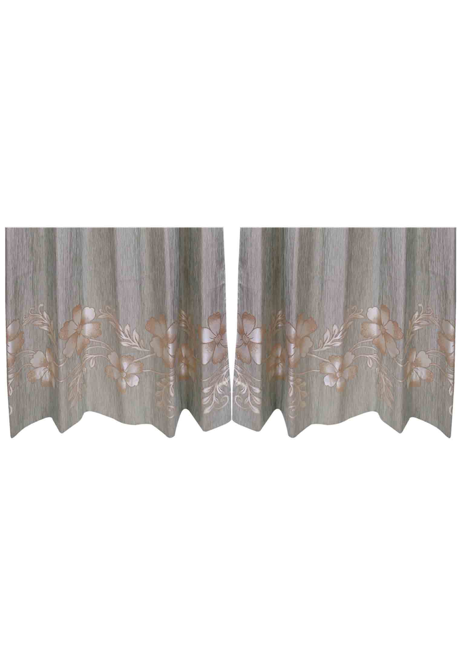 Light green thread stitch regular curtain