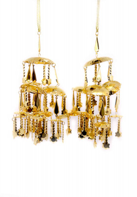Golden plain steel metalian rakhi