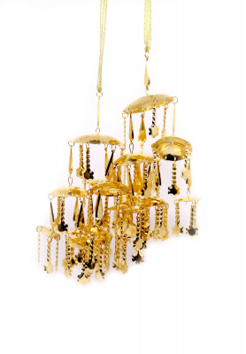 Golden plain steel metalian rakhi