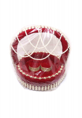 Maroon velvet wedding dala