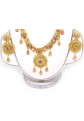 Antic purple gold-stone-puti sita set