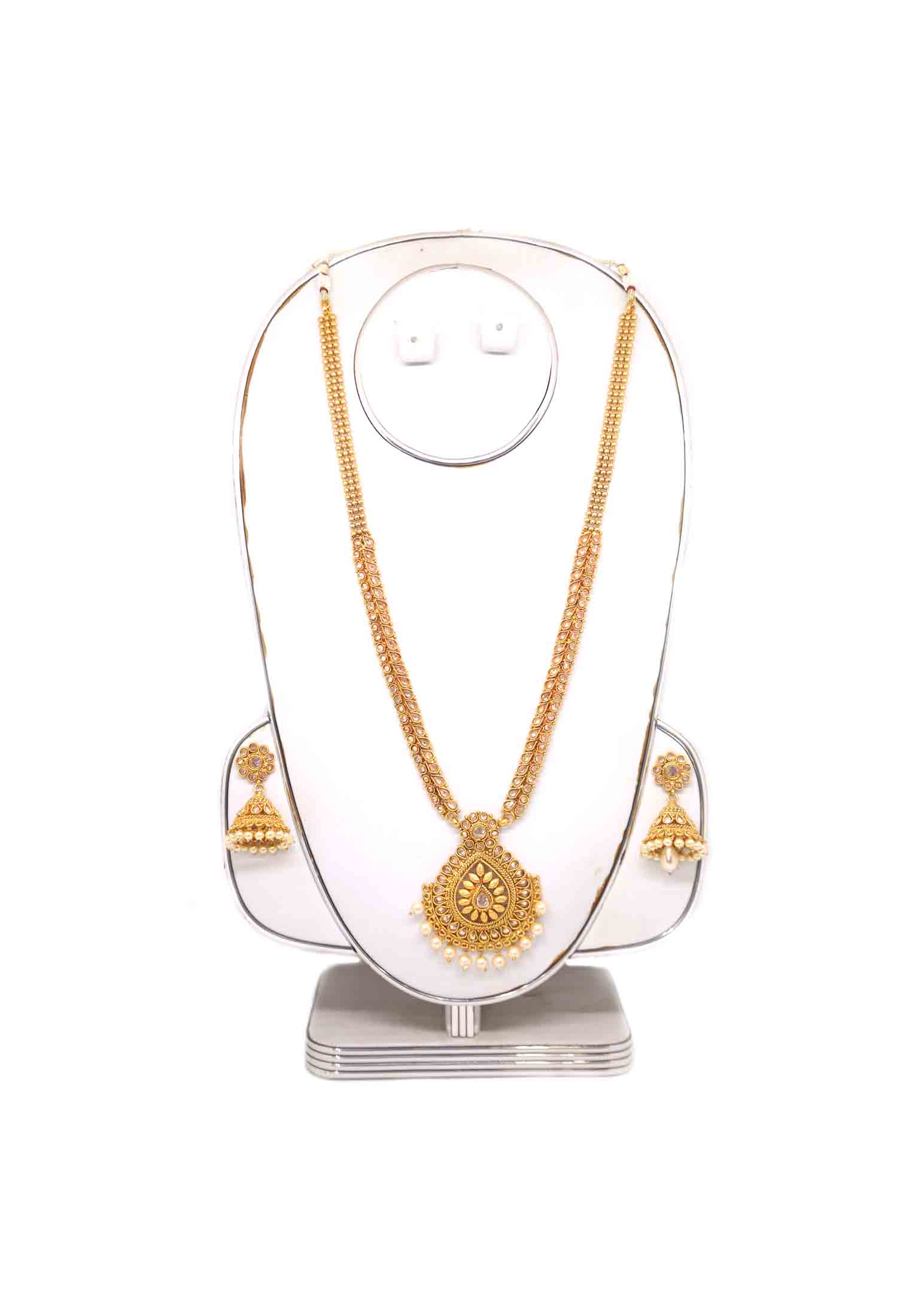 Antic ad stone pearl wedding sita set