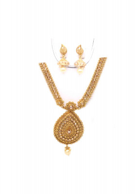 Antic-golden ad stone-pearl sita set