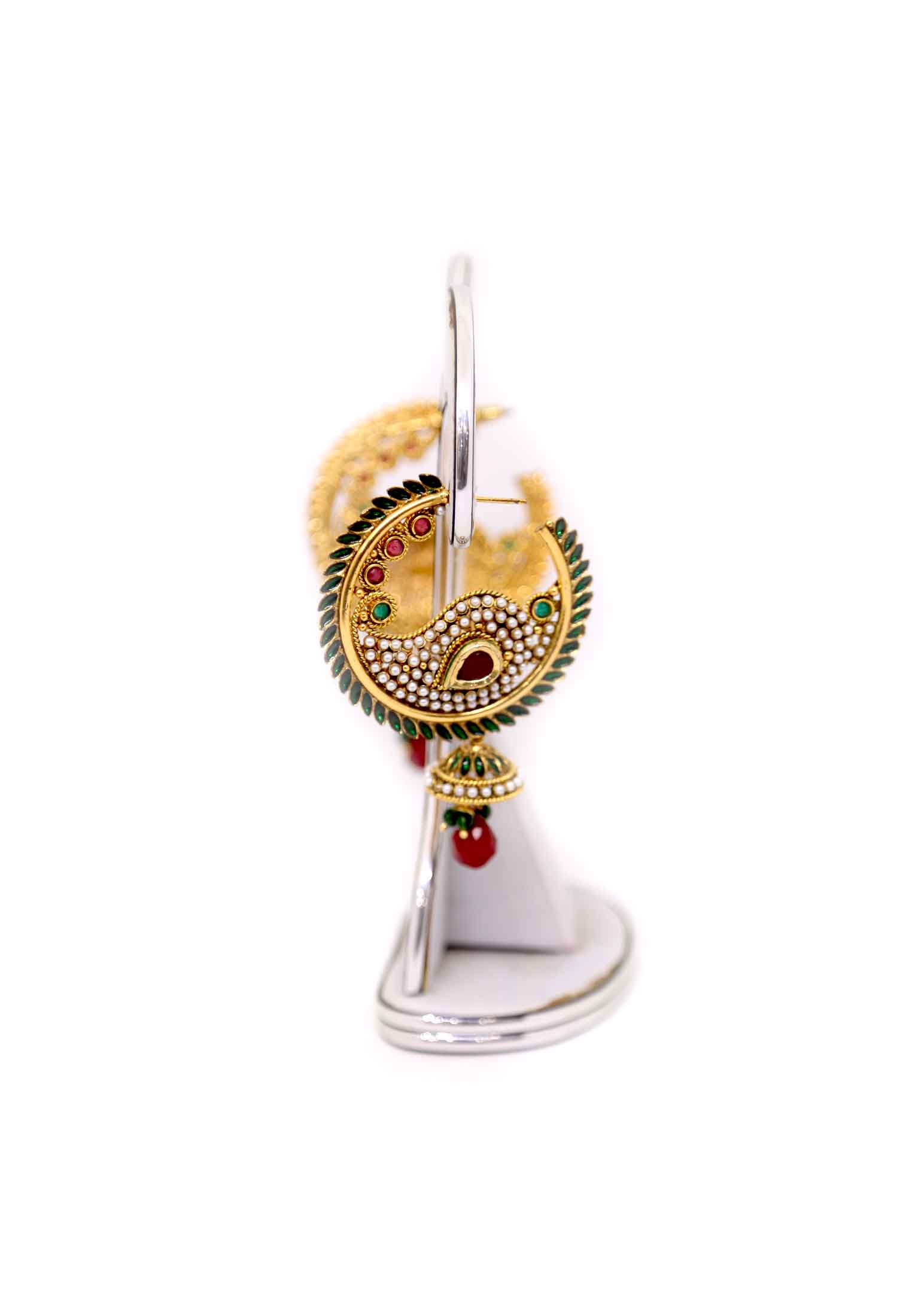 Antic multi color stone party ear ring