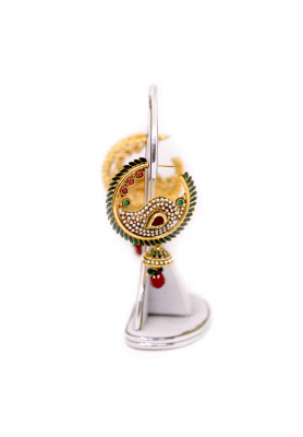 Antic multi color stone party ear ring