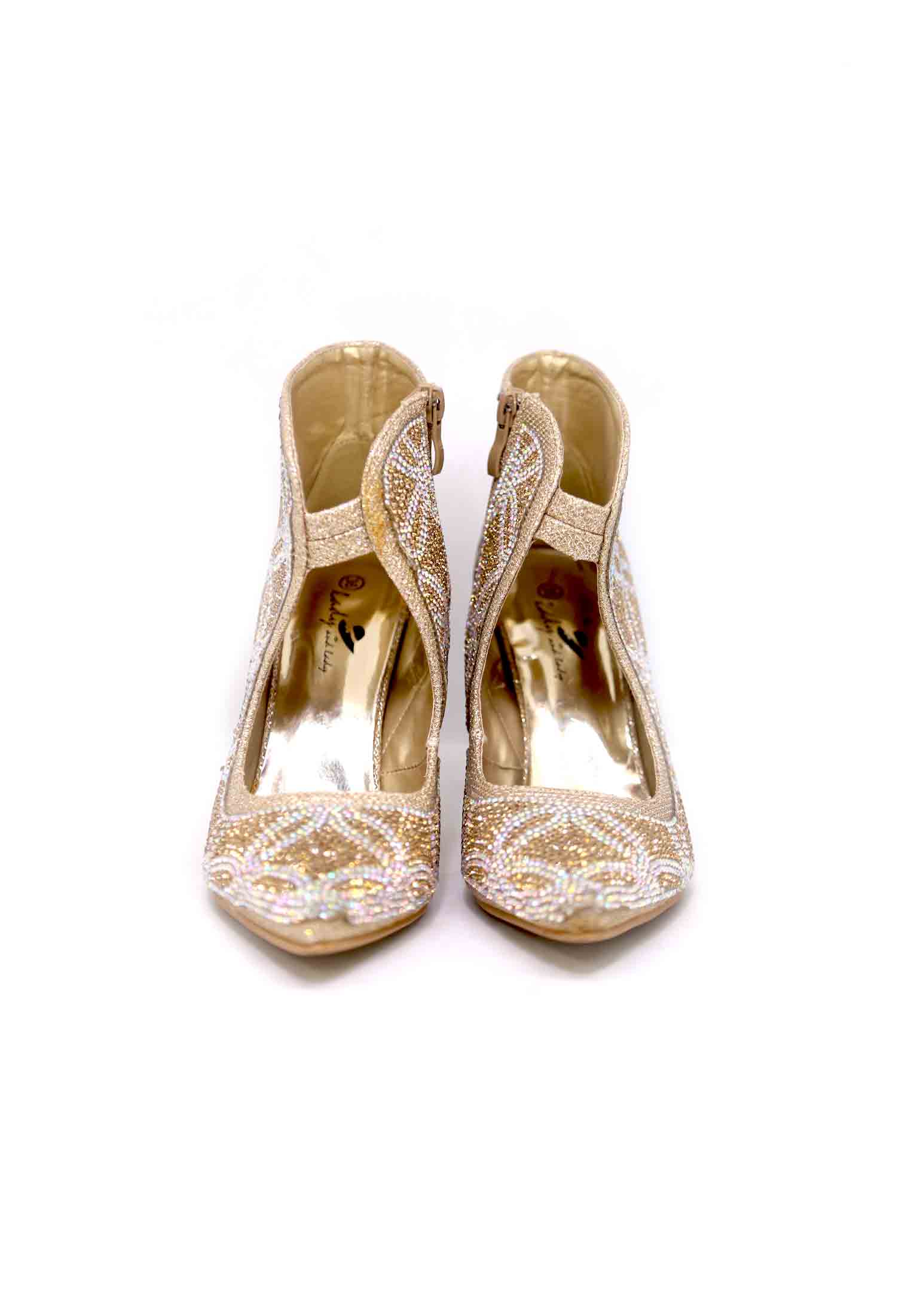 Artificial leather stone karchupi wedding heel