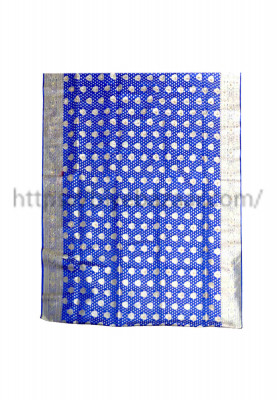 Royal blue stone work wedding sharee