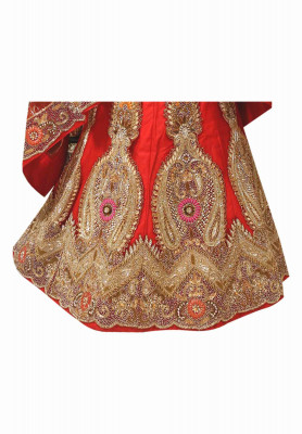Net and dhupiyan stone puti party lehenga