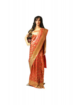 Katan jewellery lock stone wedding saree