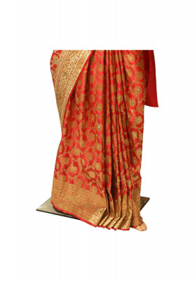 Katan jewellery lock stone wedding saree