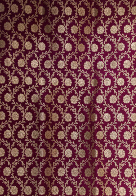 Purple katan jori mina benarashi saree
