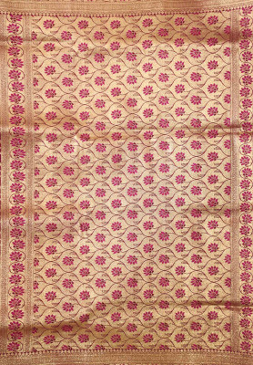 Purple katan jori mina benarashi saree