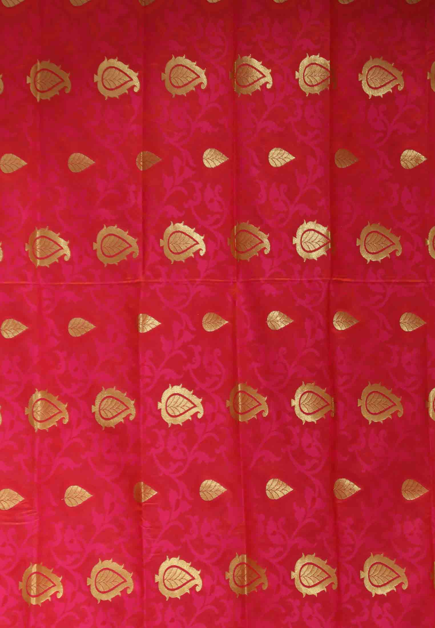 Magenta silk jori work benarashi saree