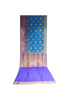 Sky blue megh dut katan saree