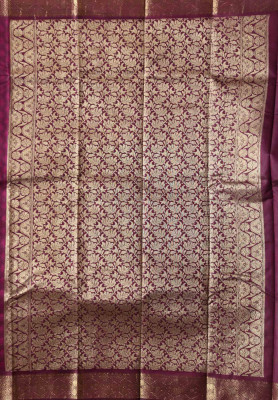 Deep purple dhupiyan benarashi saree