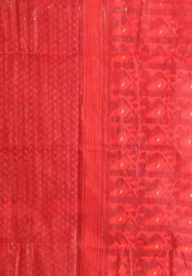 Red handicrafts work benarashi saree