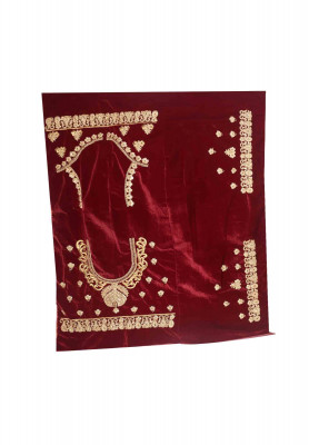 Katan velvet cut pearl work wedding lehenga