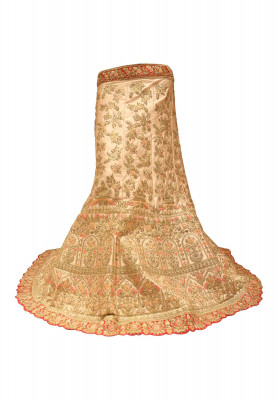 Stone and thread work wedding lehenga