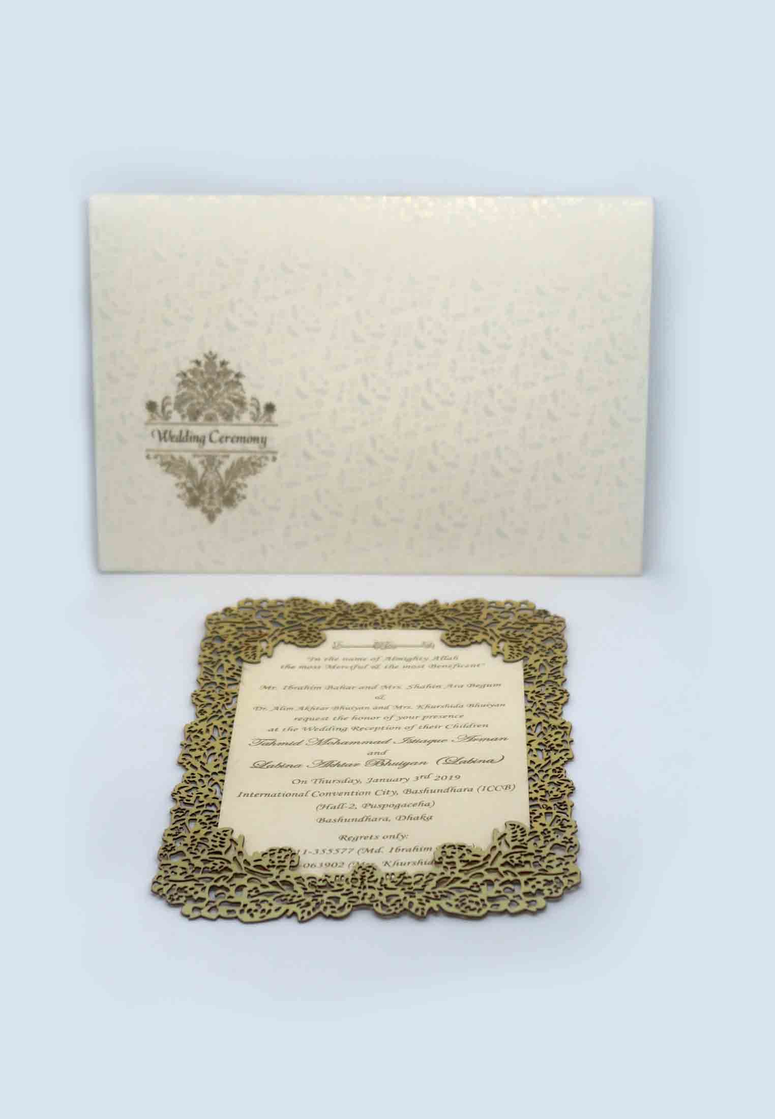 Frame format invitation card
