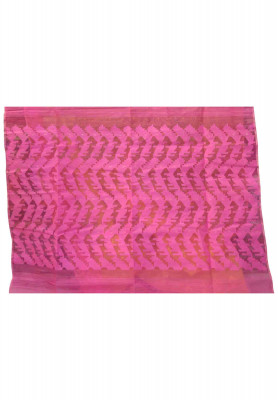 Half silk thread work jamdani saree
