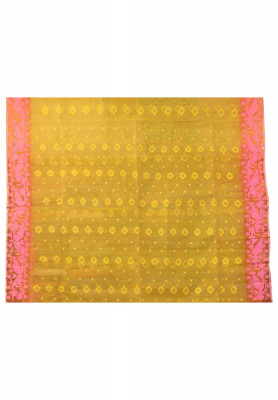 Half silk thread work jamdani saree