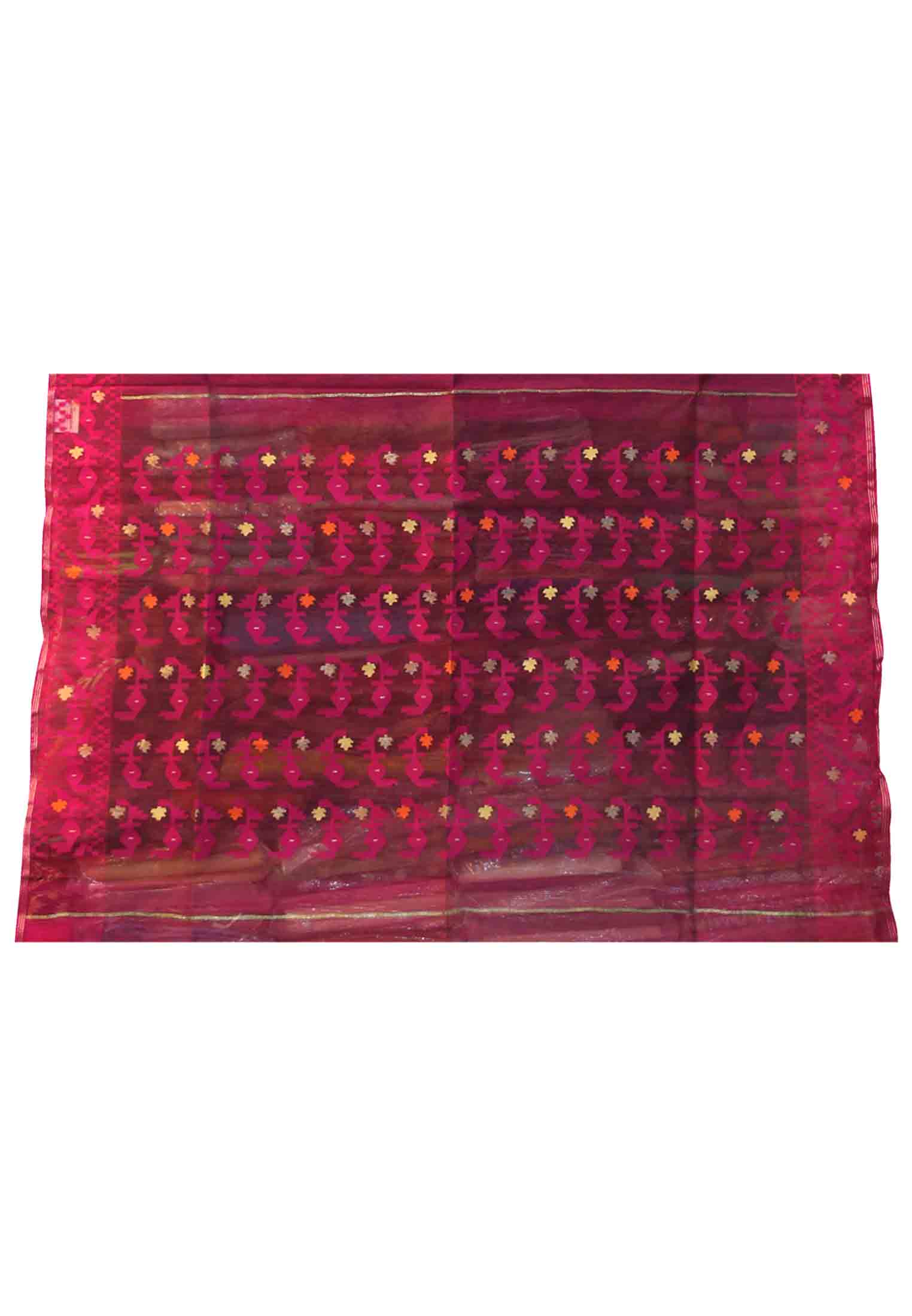 Half silk thread work saree