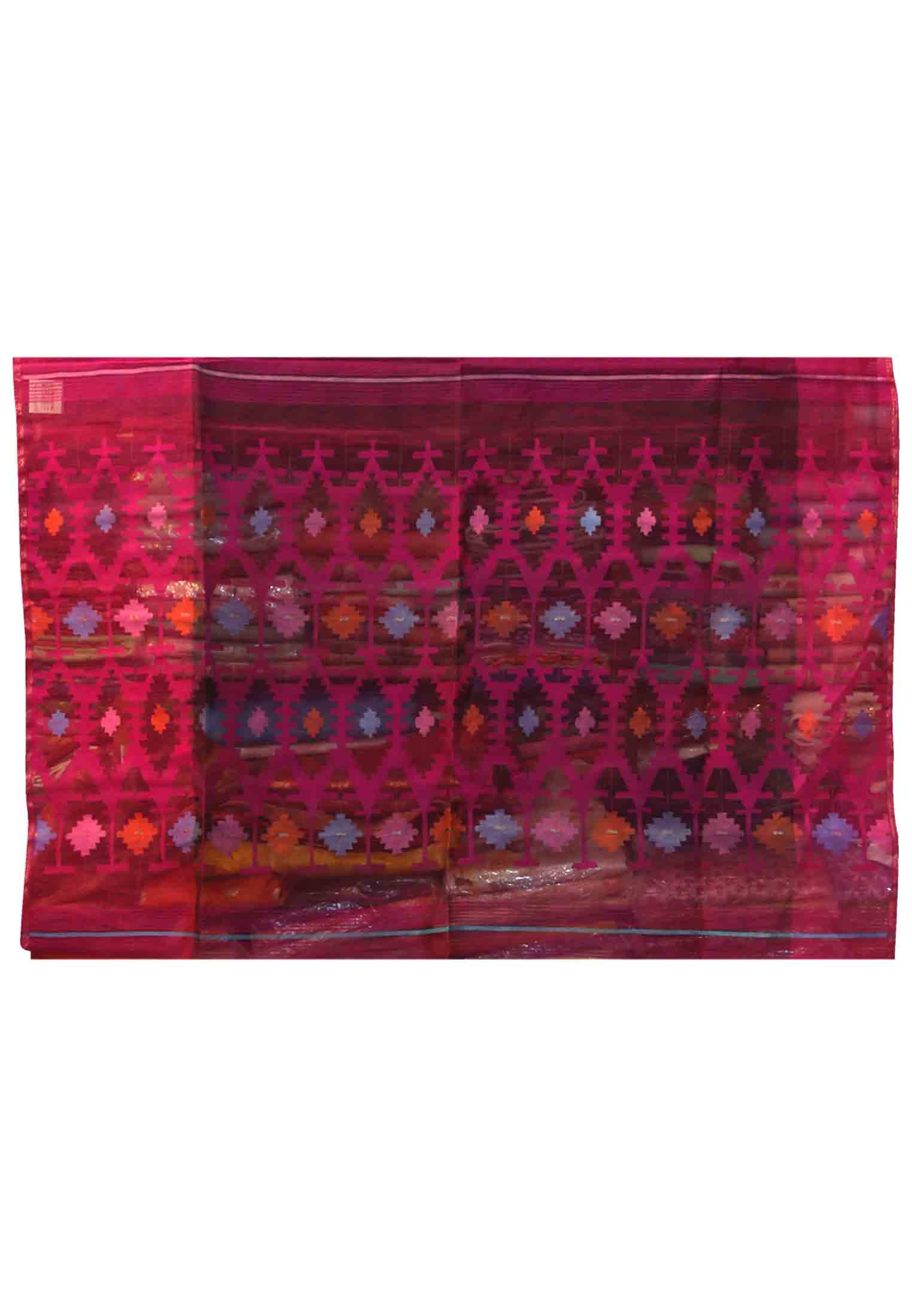 Multi color half silk party saree