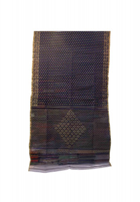Blue thread work party jamdani saree