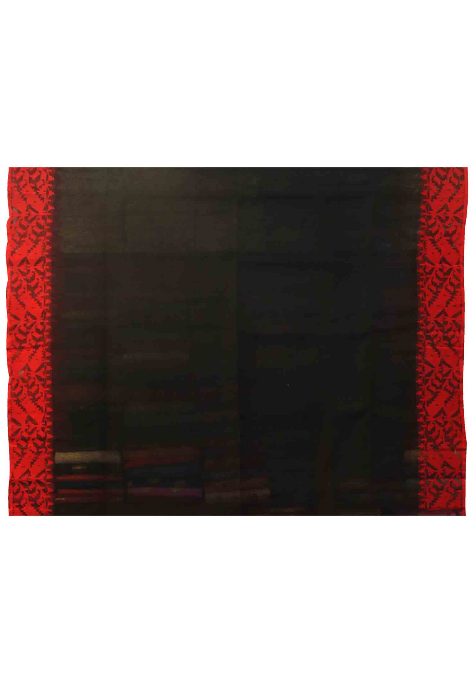 Black blue green combine jamdani saree