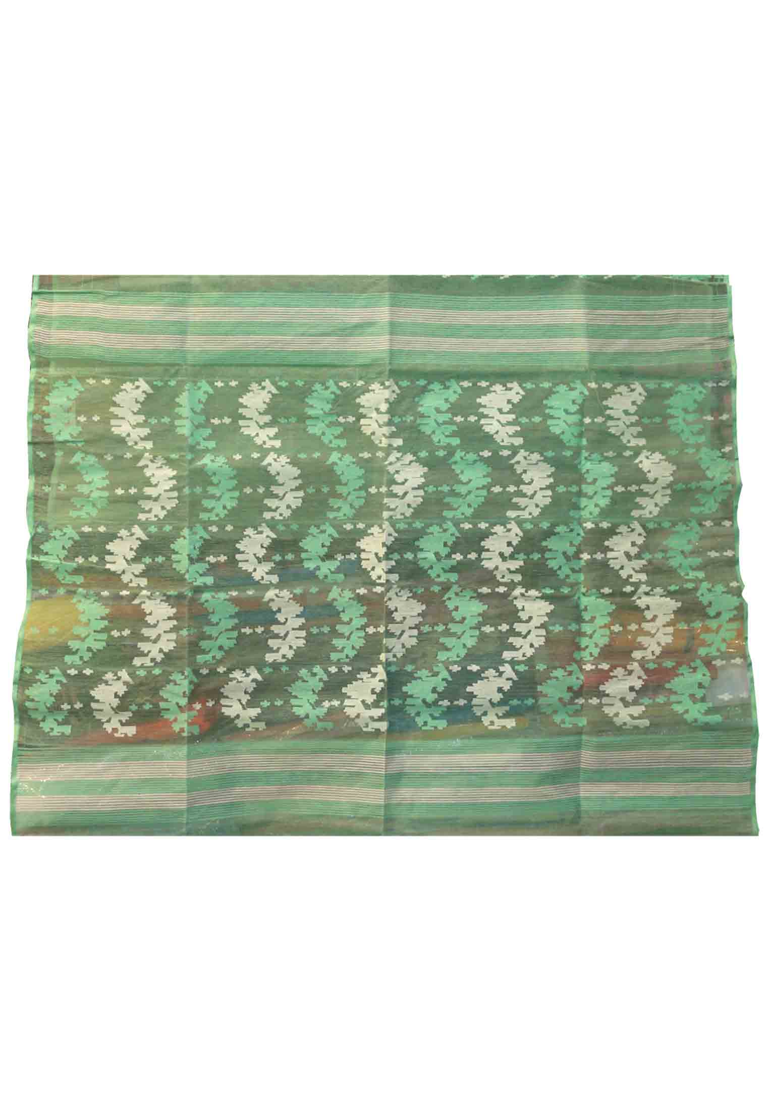 All over thread work jamdani saree