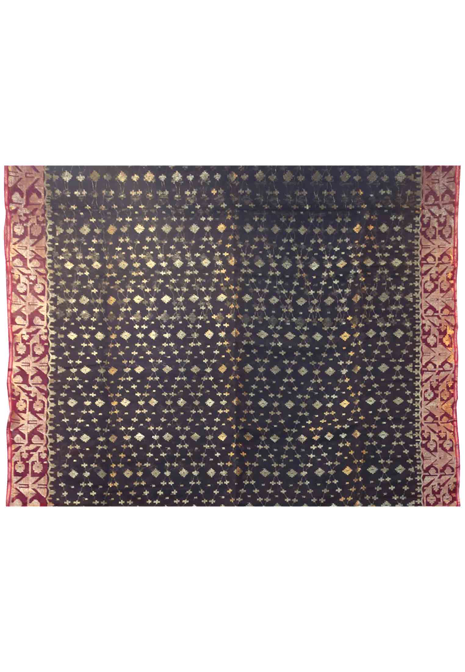 Jori work half silk jamdani saree