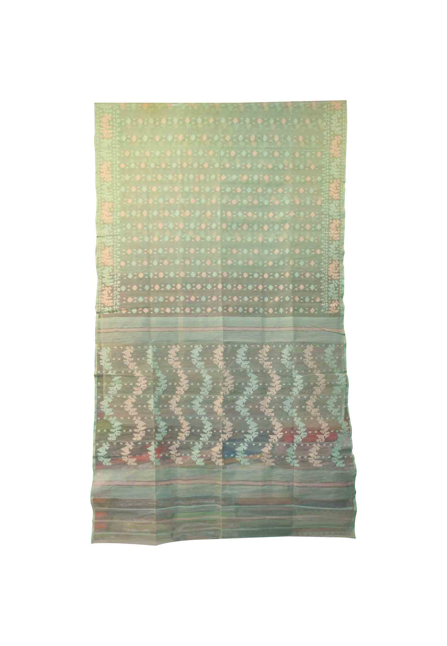 Multi color all over thread work saree