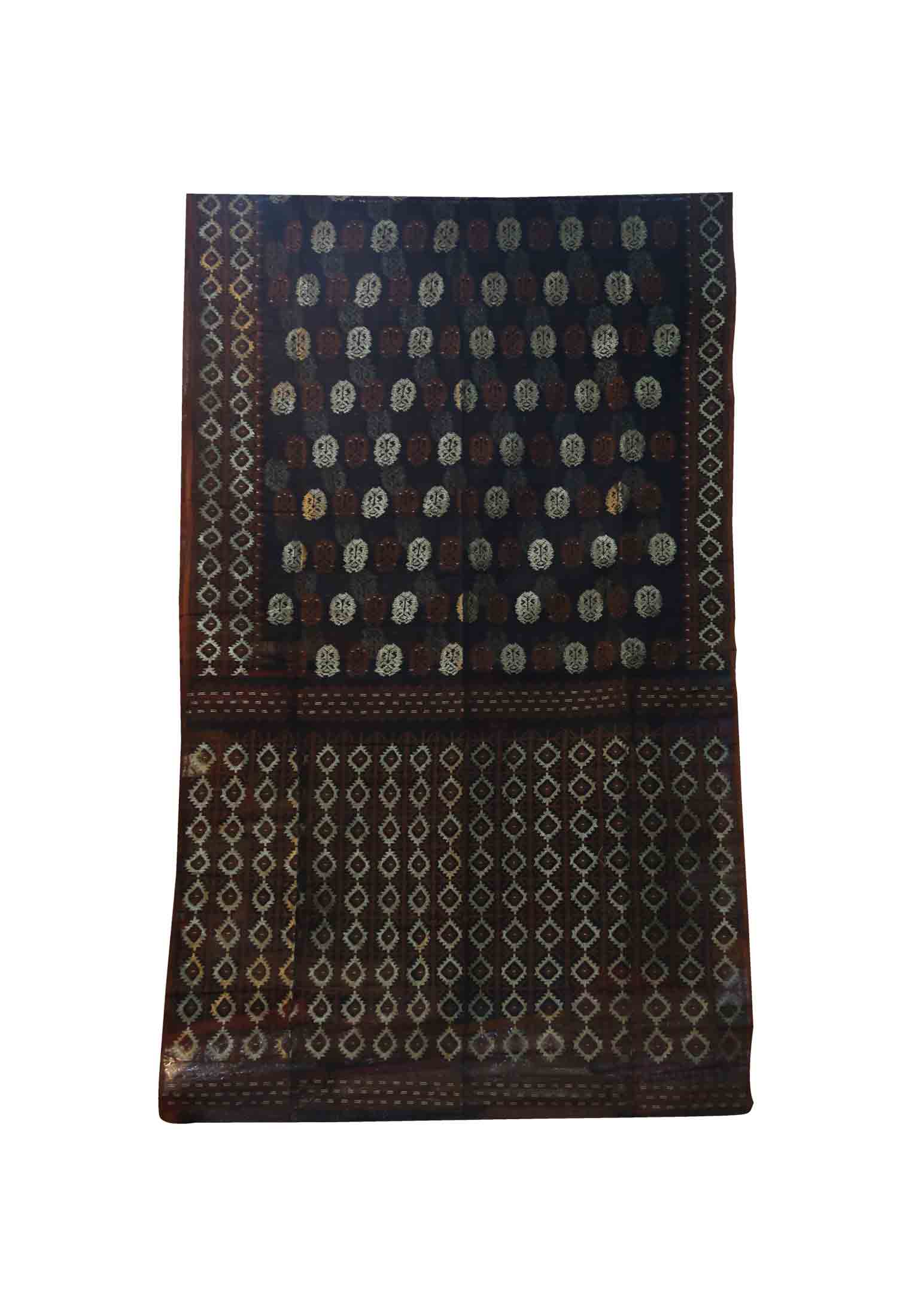 Black cotton jori thread work saree